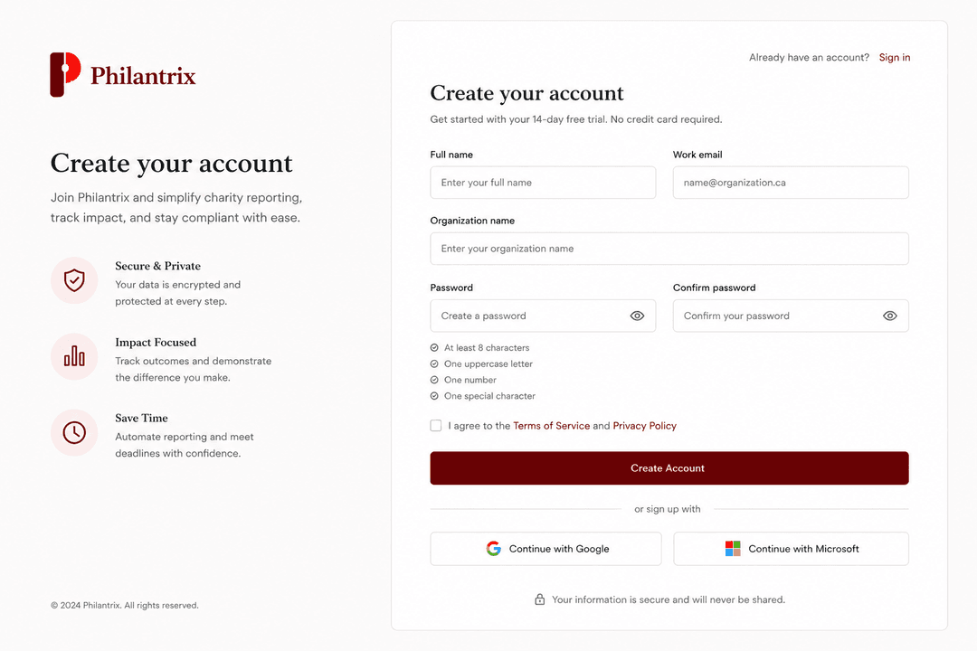 Register screen